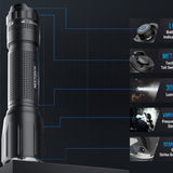Nextorch TA30C-MAX Tactical LED Flashlight - 3000 Lumens - CREE XHP50D-HI - Includes 1 x USB-C Rechargeable 21700