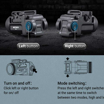 Nextorch WL14 USB-C Rechargeable LED Weapon Light - OSRAM P9 - 500 Lumens - Uses Built-in 250mAh Li-ion Battery Pack