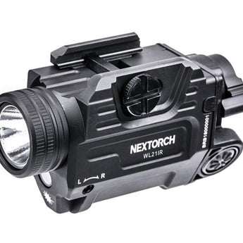 Nextorch WL21 LED Weapon Light with Red, Green, or Infrared Laser - 650 Lumens - Osram P9 - Includes 1 x 16340 with Built-In Charging Port