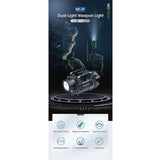 Nextorch WL21 LED Weapon Light with Red, Green, or Infrared Laser - 650 Lumens - Osram P9 - Includes 1 x 16340 with Built-In Charging Port