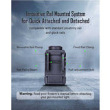 Nextorch WL22 USB-C Rechargeable LED Weapon Light - 650 Lumens - Osram P9 - Includes Built-In Li-ion Battery Pack - With Choice of Red or Green Laser