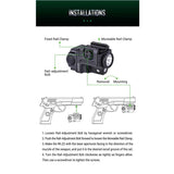 Nextorch WL22 USB-C Rechargeable LED Weapon Light - 650 Lumens - Osram P9 - Includes Built-In Li-ion Battery Pack - With Choice of Red or Green Laser