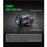 Nextorch WL22 USB-C Rechargeable LED Weapon Light - 650 Lumens - Osram P9 - Includes Built-In Li-ion Battery Pack - With Choice of Red or Green Laser