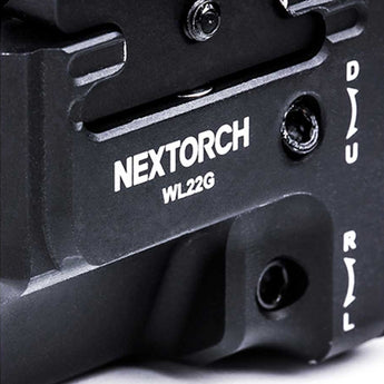 Nextorch WL22 USB-C Rechargeable LED Weapon Light - 650 Lumens - Osram P9 - Includes Built-In Li-ion Battery Pack - With Choice of Red or Green Laser