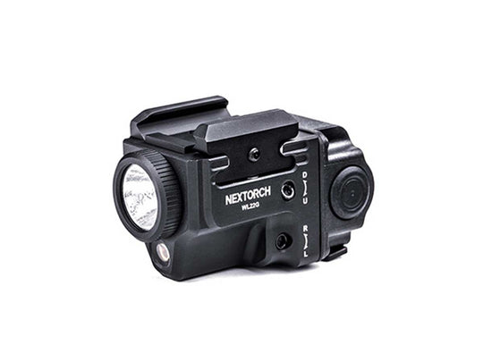 Nextorch WL22 USB-C Rechargeable LED Weapon Light - 650 Lumens - Osram P9 - Includes Built-In Li-ion Battery Pack - With Choice of Red or Green Laser