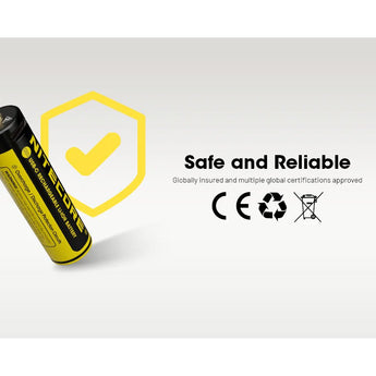 Nitecore NH2400 AA 2400mAh / 3600mWh 1.5V Rechargeable Protected Lithium-Ion Button Top Battery Kit - Includes 4 x AA Batteries and 1 x USB-C Charging Cable