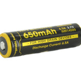 Nitecore NI14500A IMR 14500 650mAh 3.7V Unprotected Lithium Manganese (LiMn2O4) Battery - Button Top or Flat Top