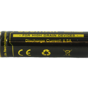 Nitecore NI14500A IMR 14500 650mAh 3.7V Unprotected Lithium Manganese (LiMn2O4) Battery - Button Top or Flat Top