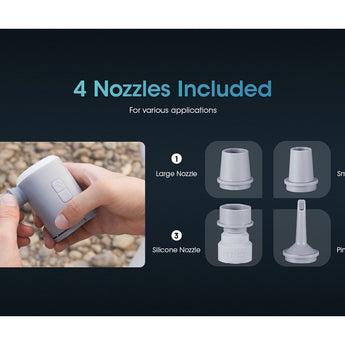 Nitecore AP10 USB-C Rechargeable Ultra Compact Electric Air Pump - Uses Built-in 3600mAh Li-ion Battery Pack