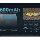 Nitecore AP10 USB-C Rechargeable Ultra Compact Electric Air Pump - Uses Built-in 3600mAh Li-ion Battery Pack