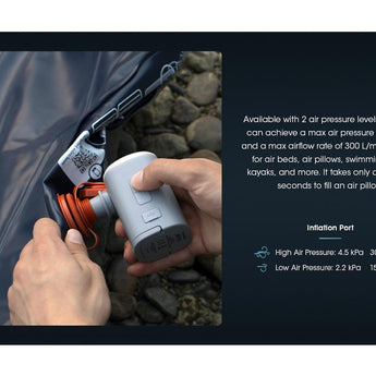 Nitecore AP10 USB-C Rechargeable Ultra Compact Electric Air Pump - Uses Built-in 3600mAh Li-ion Battery Pack