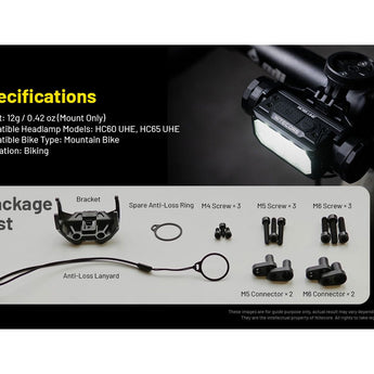 Nitecore BM06 Headlamp Bike Mount