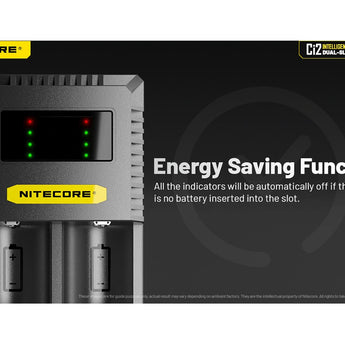 Nitecore Ci2 Dual-Slot USB-C Smart Charger for Li-ion, Ni-Cd and NiMH Batteries