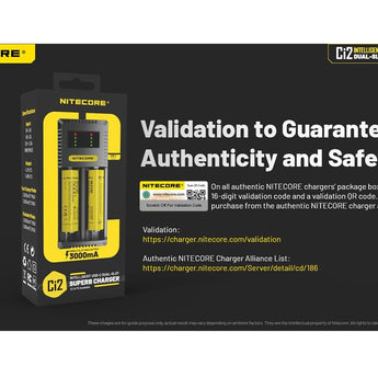 Nitecore Ci2 Dual-Slot USB-C Smart Charger for Li-ion, Ni-Cd and NiMH Batteries