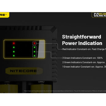 Nitecore Ci2 Dual-Slot USB-C Smart Charger for Li-ion, Ni-Cd and NiMH Batteries
