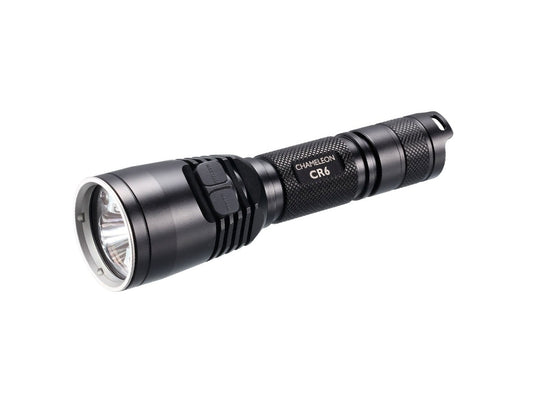 Nitecore Chameleon CR6 Red LED Flashlight Night Hunting Kit with GM02 Weapon Mount, RSW1 Remote Switch, 18650 Battery and Charger - Fits Picatinny Railed Guns - 440 Lumens