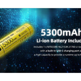 Nitecore DL30 LED Diving Flashlight - 1100 Lumens - Includes 1 x NL2153R