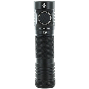 Nitecore E4K Compact EDC Flashlight - 4 x CREE XP-L2 V6 - 4400 Lumens - Uses 1 x USB-C Rechargeable 21700 (Included) or 2 x CR123A or 2 x RCR123