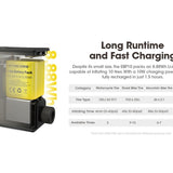 Nitecore EBP10 Portable Electric Pump - 144psi Max - Uses Built-in 14.8V 8.88Wh Li-ion Battery Pack