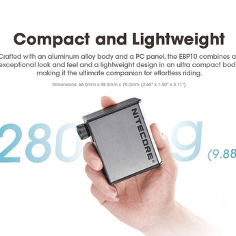 Nitecore EBP10 Portable Electric Pump - 144psi Max - Uses Built-in 14.8V 8.88Wh Li-ion Battery Pack