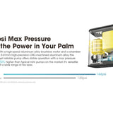 Nitecore EBP10 Portable Electric Pump - 144psi Max - Uses Built-in 14.8V 8.88Wh Li-ion Battery Pack