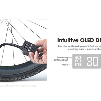 Nitecore EBP10 Mini Portable Electric Pump - 120psi Max - Uses Built-in 11.1V 2.55Wh Li-ion Battery Pack