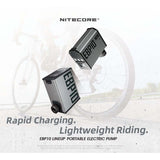 Nitecore EBP10 Mini Portable Electric Pump - 120psi Max - Uses Built-in 11.1V 2.55Wh Li-ion Battery Pack