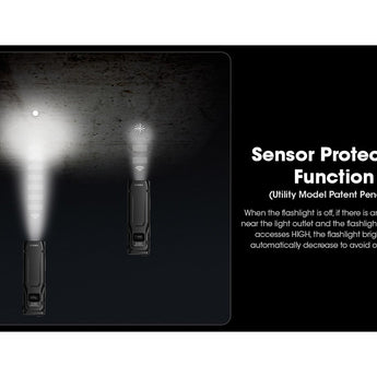 Nitecore EDC23 Saber USB-C Rechargeable LED Flashlight - 2500 Lumens - 2 x NiteLab UHi 25 - Uses Built-in 1500mAh Li-ion Battery Pack