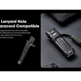 Nitecore EDC23 Saber USB-C Rechargeable LED Flashlight - 2500 Lumens - 2 x NiteLab UHi 25 - Uses Built-in 1500mAh Li-ion Battery Pack