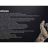 Nitecore EDC23 Saber USB-C Rechargeable LED Flashlight - 2500 Lumens - 2 x NiteLab UHi 25 - Uses Built-in 1500mAh Li-ion Battery Pack