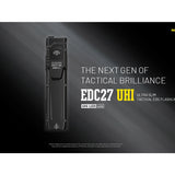 Nitecore EDC27 UHi USB-C Rechargeable LED Flashlight - 3100 Lumens - NiteLab UHi 20 - Uses Built-in 3.7V 1700mAh Li-ion Battery Pack
