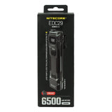 Nitecore EDC29 USB-C Rechargeable LED Flashlight - 6500 Lumens - 2 x NiteLab UHi 20 - Uses Built-in 2500mAh Li-ion Battery Pack