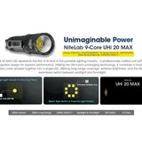 Nitecore EDC31 USB-C Rechargeable LED Flashlight - 3500 Lumens - NiteLab 9-Core UHi 20 - Uses Built-in 3800mAh Li-ion Battery