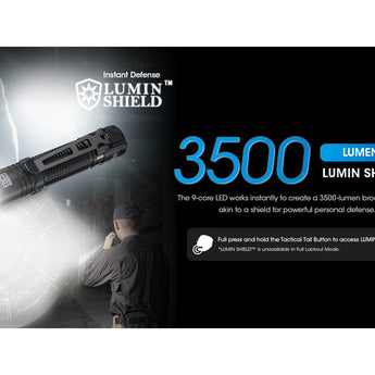 Nitecore EDC31 USB-C Rechargeable LED Flashlight - 3500 Lumens - NiteLab 9-Core UHi 20 - Uses Built-in 3800mAh Li-ion Battery