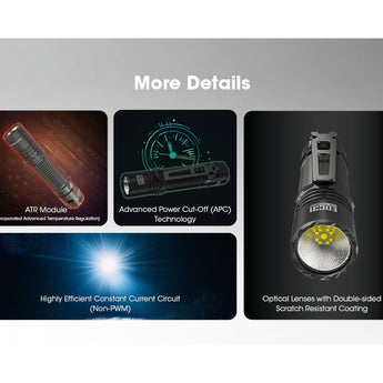 Nitecore EDC31 USB-C Rechargeable LED Flashlight - 3500 Lumens - NiteLab 9-Core UHi 20 - Uses Built-in 3800mAh Li-ion Battery