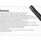 Nitecore EDC31 USB-C Rechargeable LED Flashlight - 3500 Lumens - NiteLab 9-Core UHi 20 - Uses Built-in 3800mAh Li-ion Battery