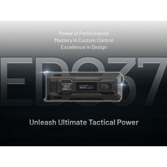 Nitecore EDC37 USB-C Rechargeable LED Flashlight - 8000 Lumens - 2 x NiteLab UHi - Uses Built-in Li-ion Battery Pack