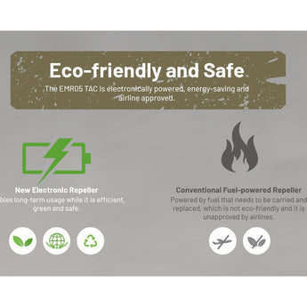 Nitecore EMR05 Tac USB-C Portable Electronic Insect Repeller - Powered by a USB-C Source