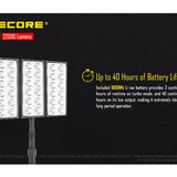 Nitecore FLS360 Rechargeable Field Lighting System and Optional Flight Case Kit - 22000 Lumens - CREE XM-L2 - Uses Built-in 600Wh Li-ion Battery Pack