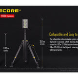 Nitecore FLS360 Rechargeable Field Lighting System and Optional Flight Case Kit - 22000 Lumens - CREE XM-L2 - Uses Built-in 600Wh Li-ion Battery Pack
