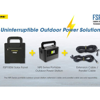 Nitecore FSP100W 100W ETFE Waterproof Foldable Solar Panel