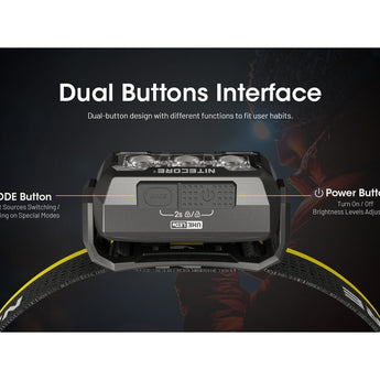 Nitecore HA15-UHE LED Headlamp - 400 Lumens - 6 x NiteLab UHE - Includes 1 x AA