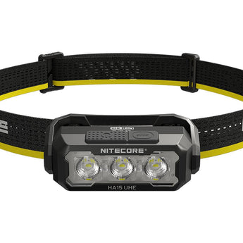 Nitecore HA15-UHE LED Headlamp - 400 Lumens - 6 x NiteLab UHE - Includes 1 x AA
