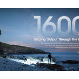 Nitecore HC60 UHE USB-C Rechargeable LED Headlamp - 1600 Lumens - 6 x NiteLab UHE LEDs - Includes 1 x 18650