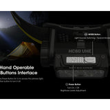 Nitecore HC60 UHE USB-C Rechargeable LED Headlamp - 1600 Lumens - 6 x NiteLab UHE LEDs - Includes 1 x 18650