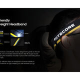 Nitecore HC60 UHE USB-C Rechargeable LED Headlamp - 1600 Lumens - 6 x NiteLab UHE LEDs - Includes 1 x 18650