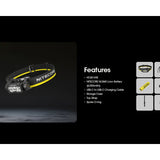 Nitecore HC60 UHE USB-C Rechargeable LED Headlamp - 1600 Lumens - 6 x NiteLab UHE LEDs - Includes 1 x 18650