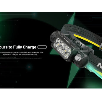 Nitecore HC65-UHE Rechargeable LED Flashlight - NiteLab UHE LED - 2000 Lumens - Uses NL1840HP 4000mAh 18650 Lithium-ion Battery - Black or Grey