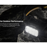 Nitecore HC65-UHE Rechargeable LED Flashlight - NiteLab UHE LED - 2000 Lumens - Uses NL1840HP 4000mAh 18650 Lithium-ion Battery - Black or Grey