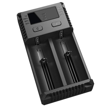 Nitecore Intellicharge i2 2-Channel Smart Charger for Li-ion, Ni-Cd, & NiMH Batteries - 2016 Edition